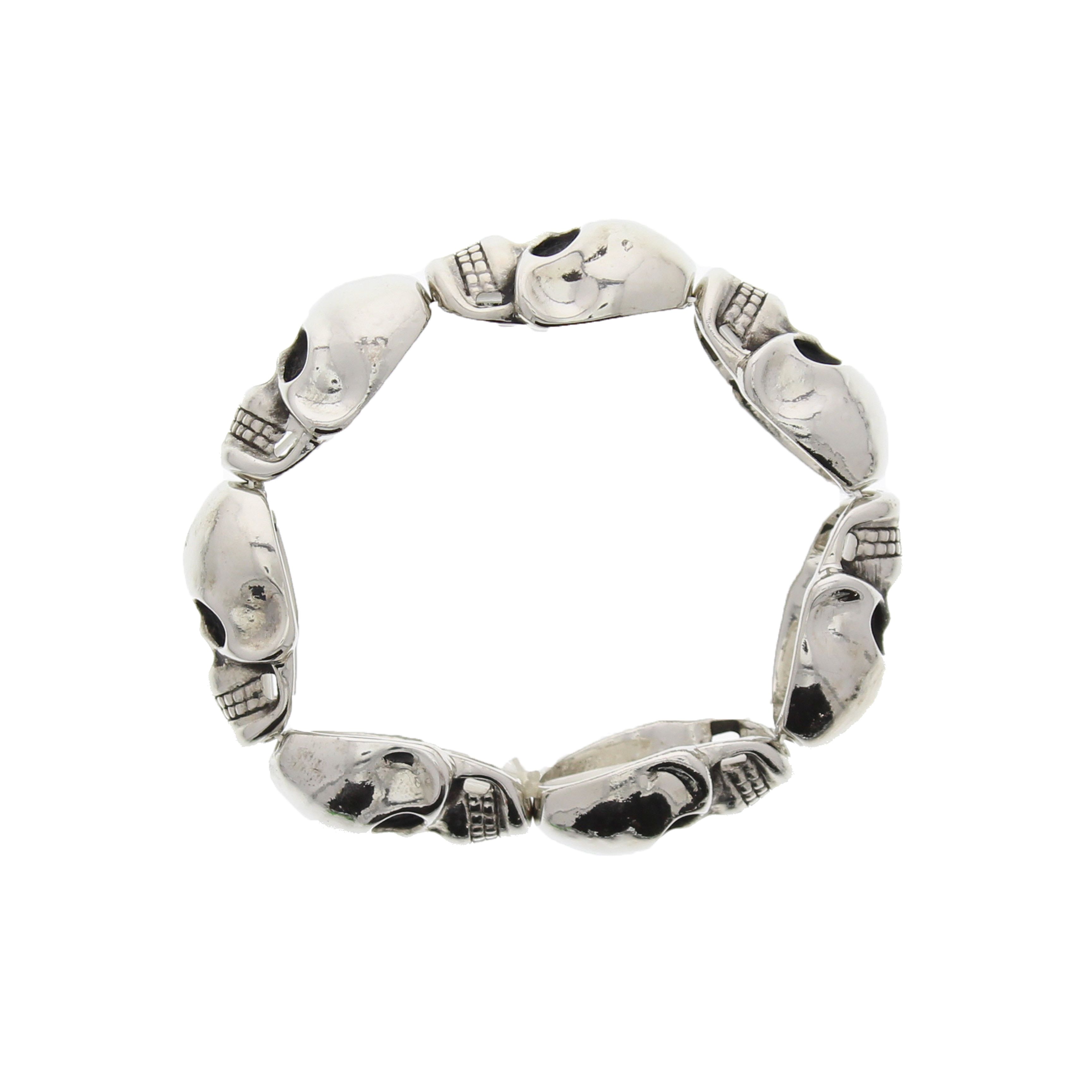 Zac's Alter Ego - Multi Skull Armband - Zilverkleurig